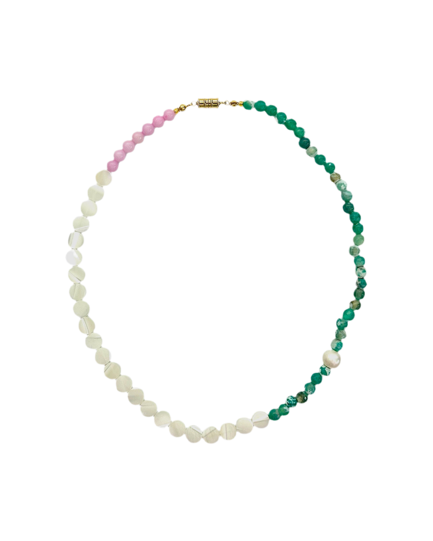 Jade & Pearls Beaded Necklace