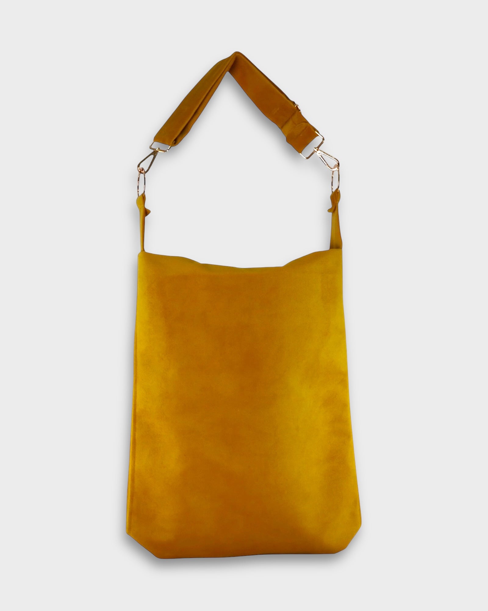 ella_velvet_crossbody_tote #color_mustard