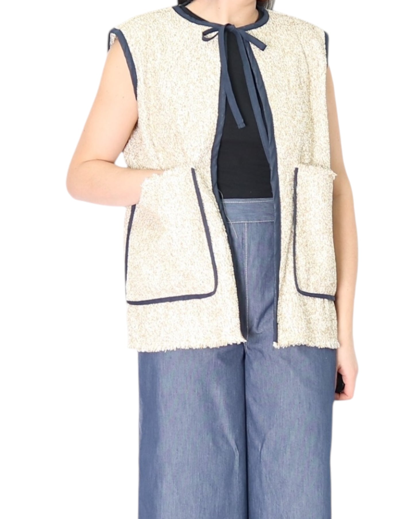 Mystic Moods Navy Crew Neck Vest