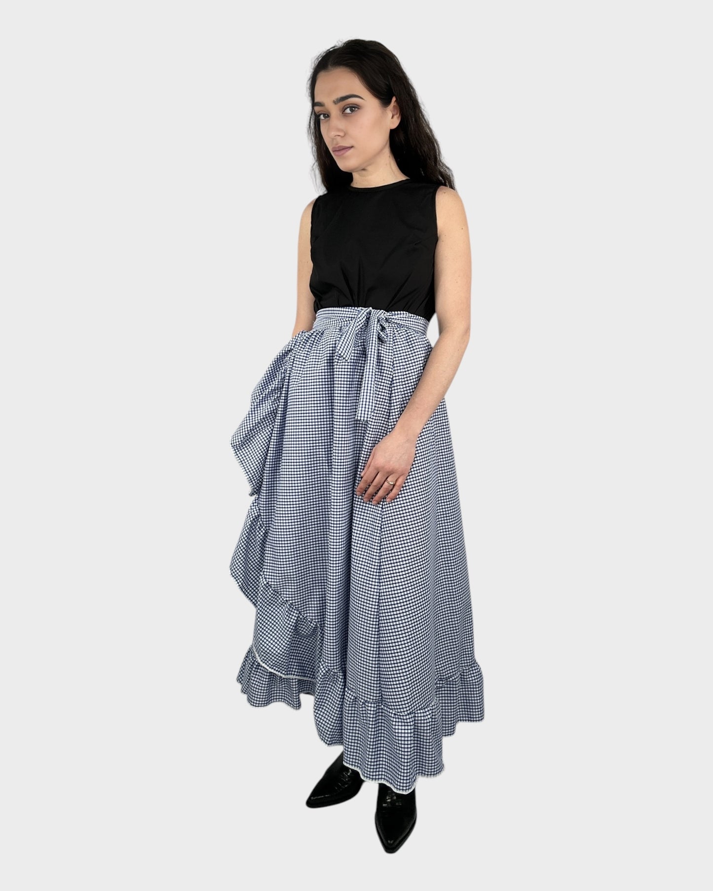 Ruffle Wrap Skirt High Waist