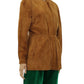 Vintage Suede Jacket with Detachable Sleeves