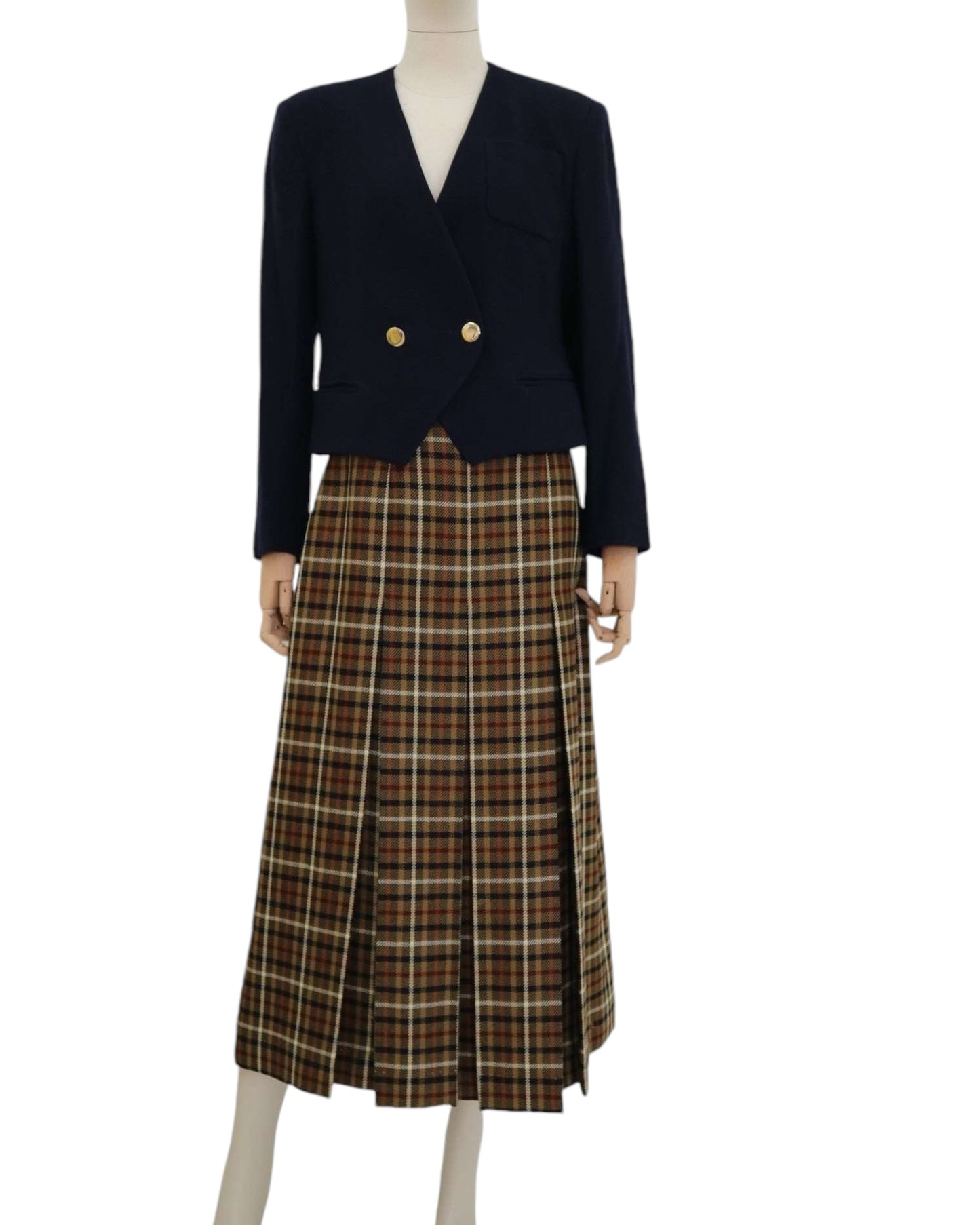 Daks Vintage Signature Wool Skirt