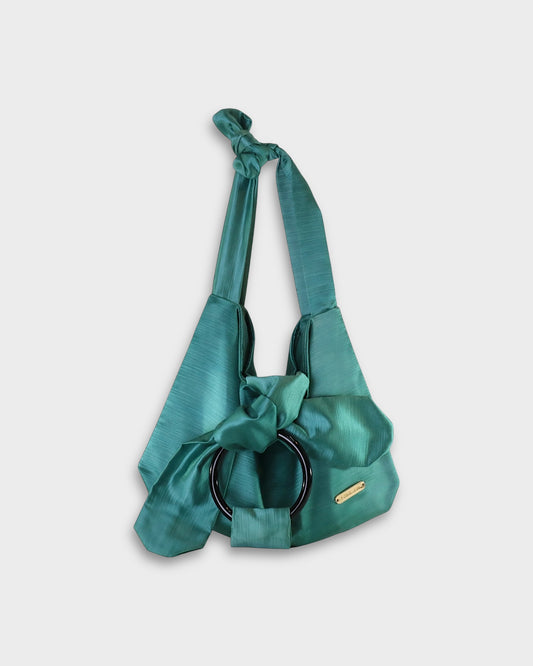 Emma Mini Hobo Bow Green