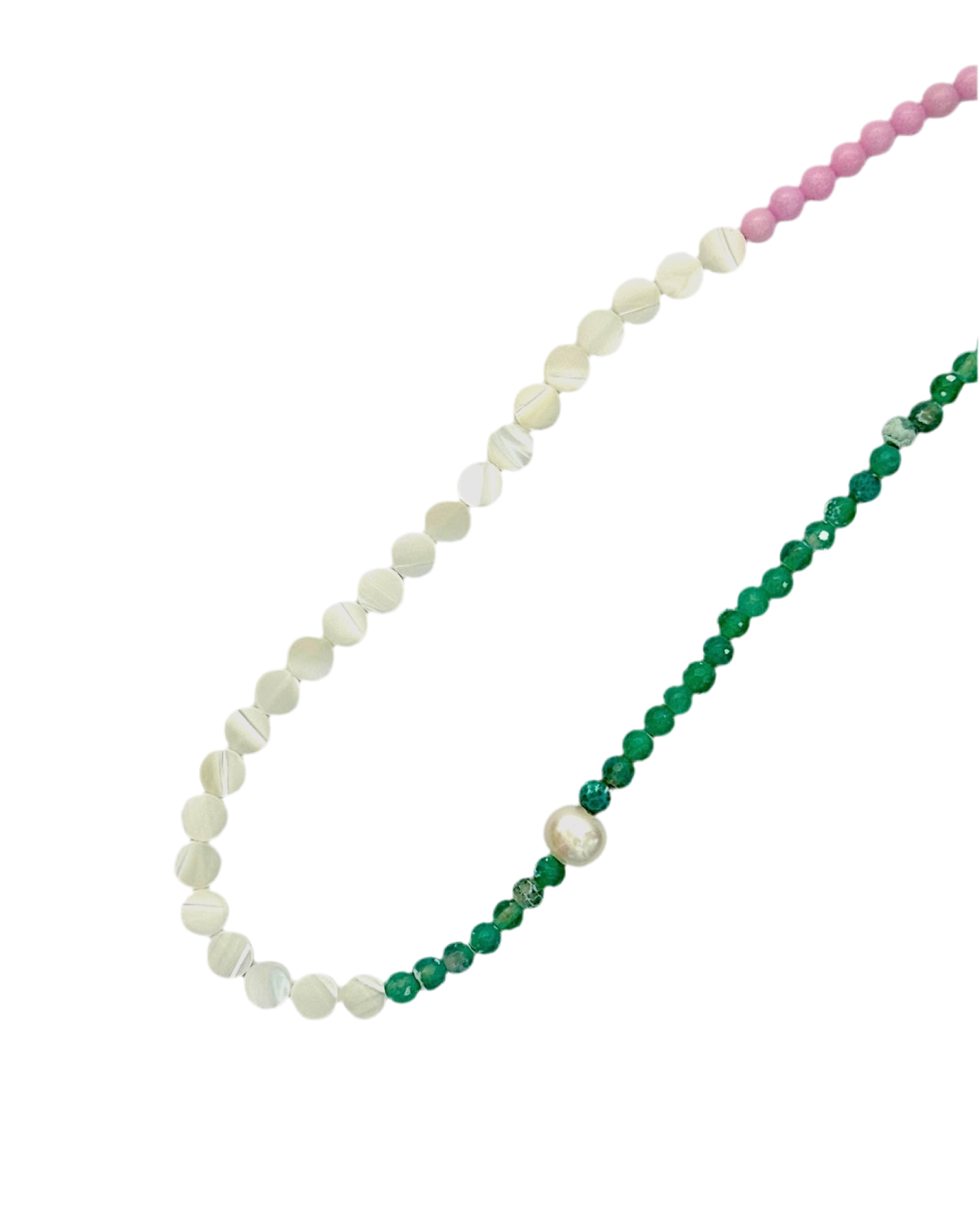 Jade & Pearls Beaded Necklace