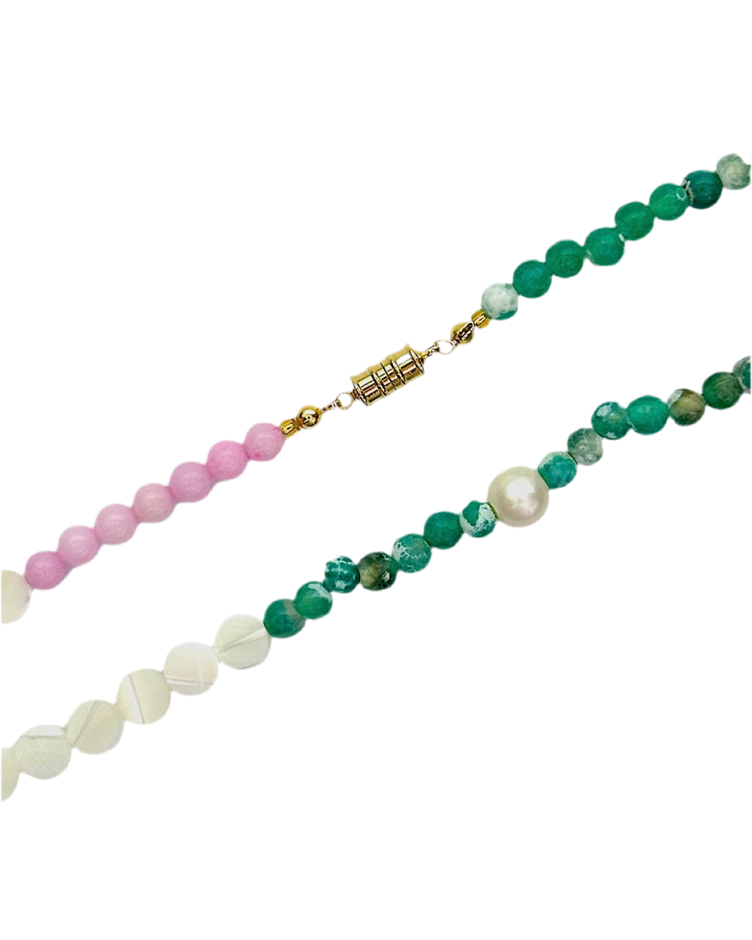 Jade & Pearls Beaded Necklace