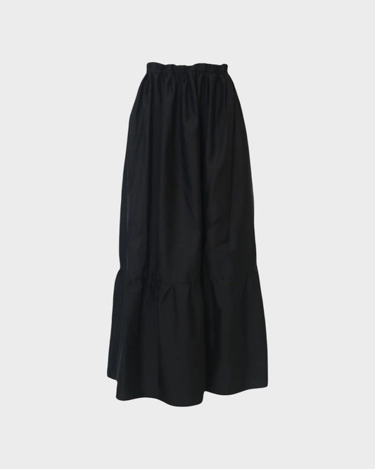 Tiered Maxi Skirt in Black