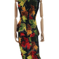 Sportmax by Max Mara Peplum Dress in 100% Silk Pre-Owned