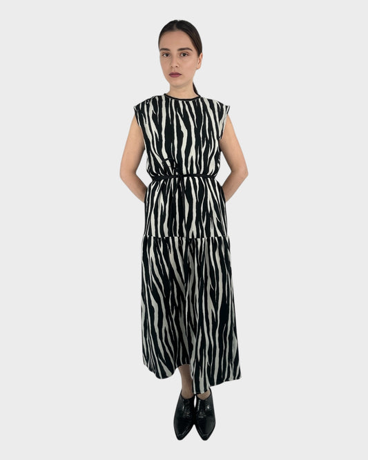 Mystic Moods Zebra  Dropped Waist Maxi