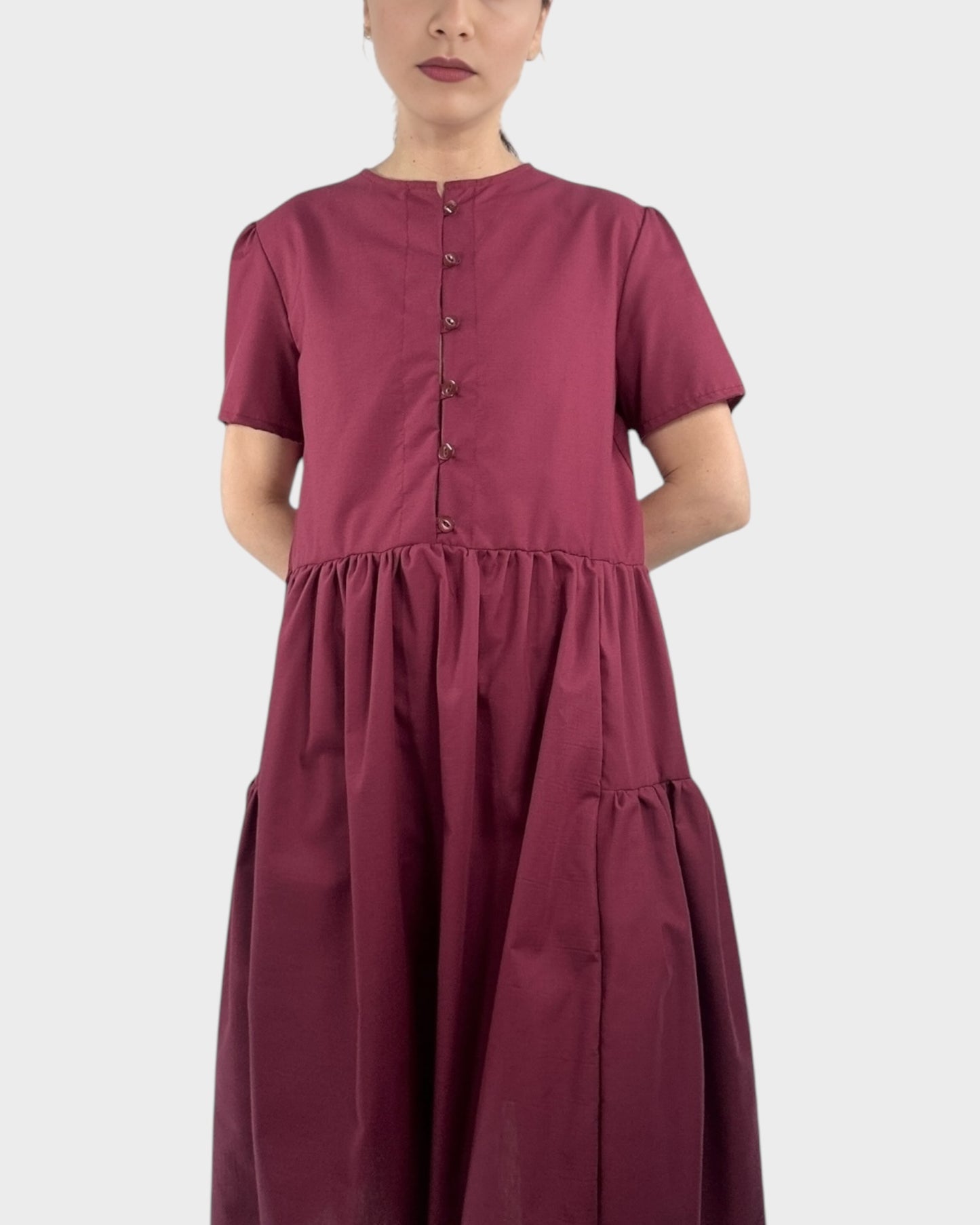 Mystic Moods Buttoned Front Midi Dress