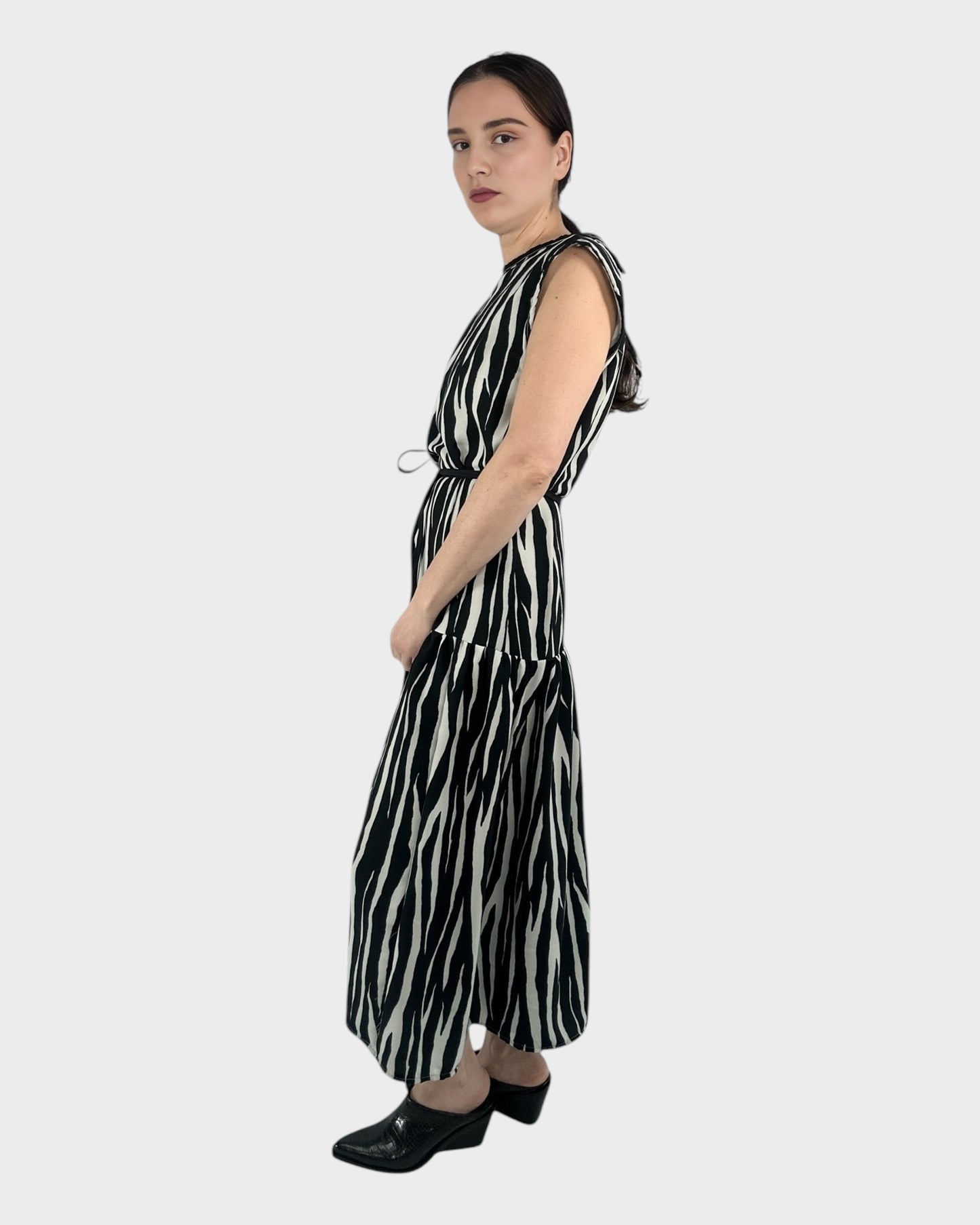 Mystic Moods Zebra  Dropped Waist Maxi