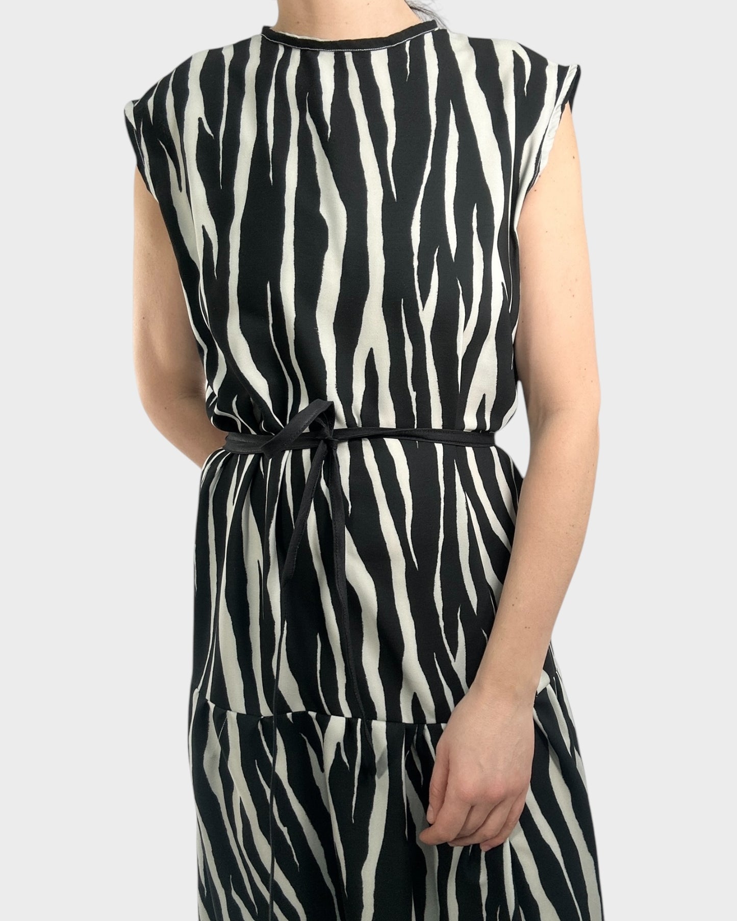 Mystic Moods Zebra  Dropped Waist Maxi