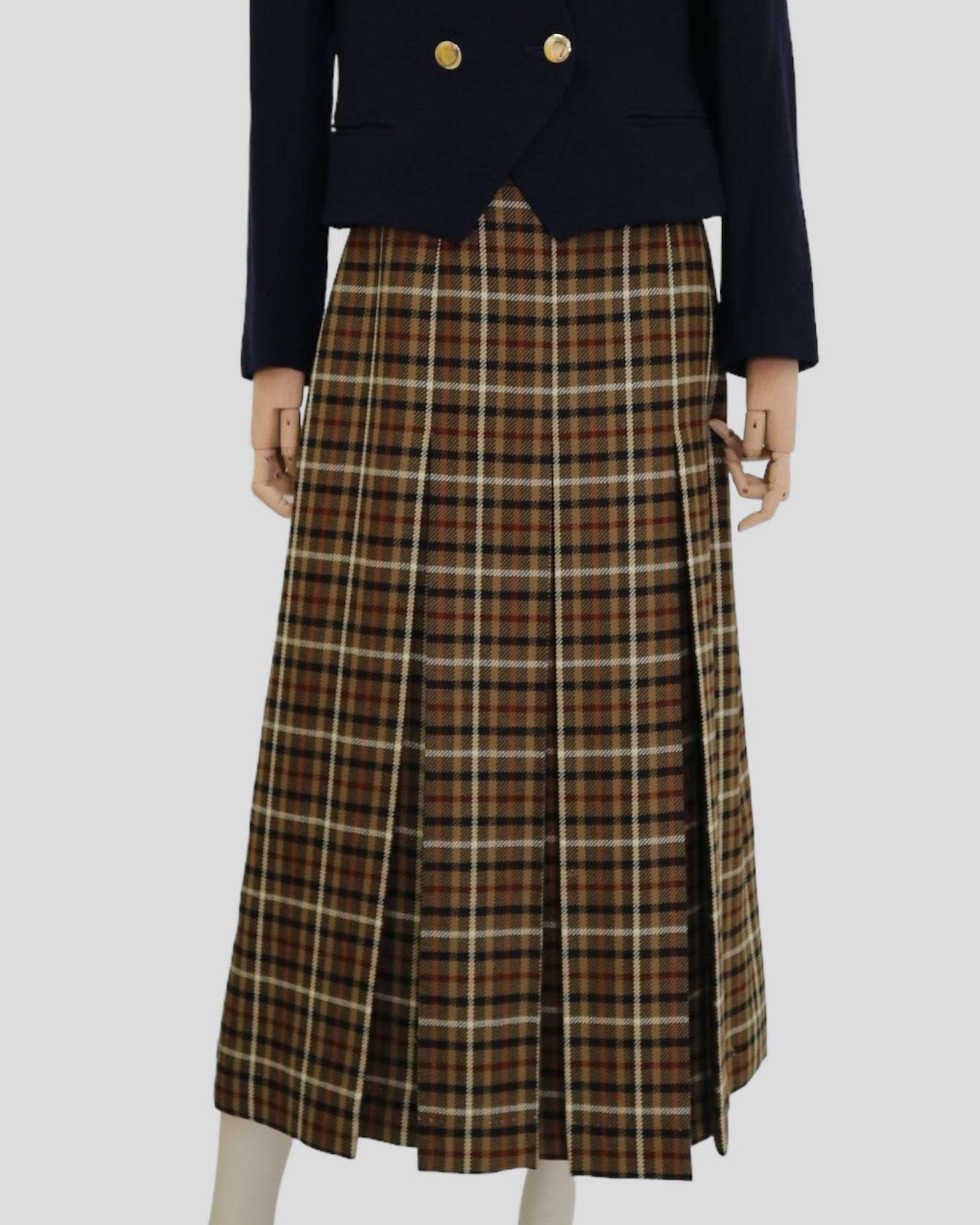 Daks Vintage Signature Wool Skirt