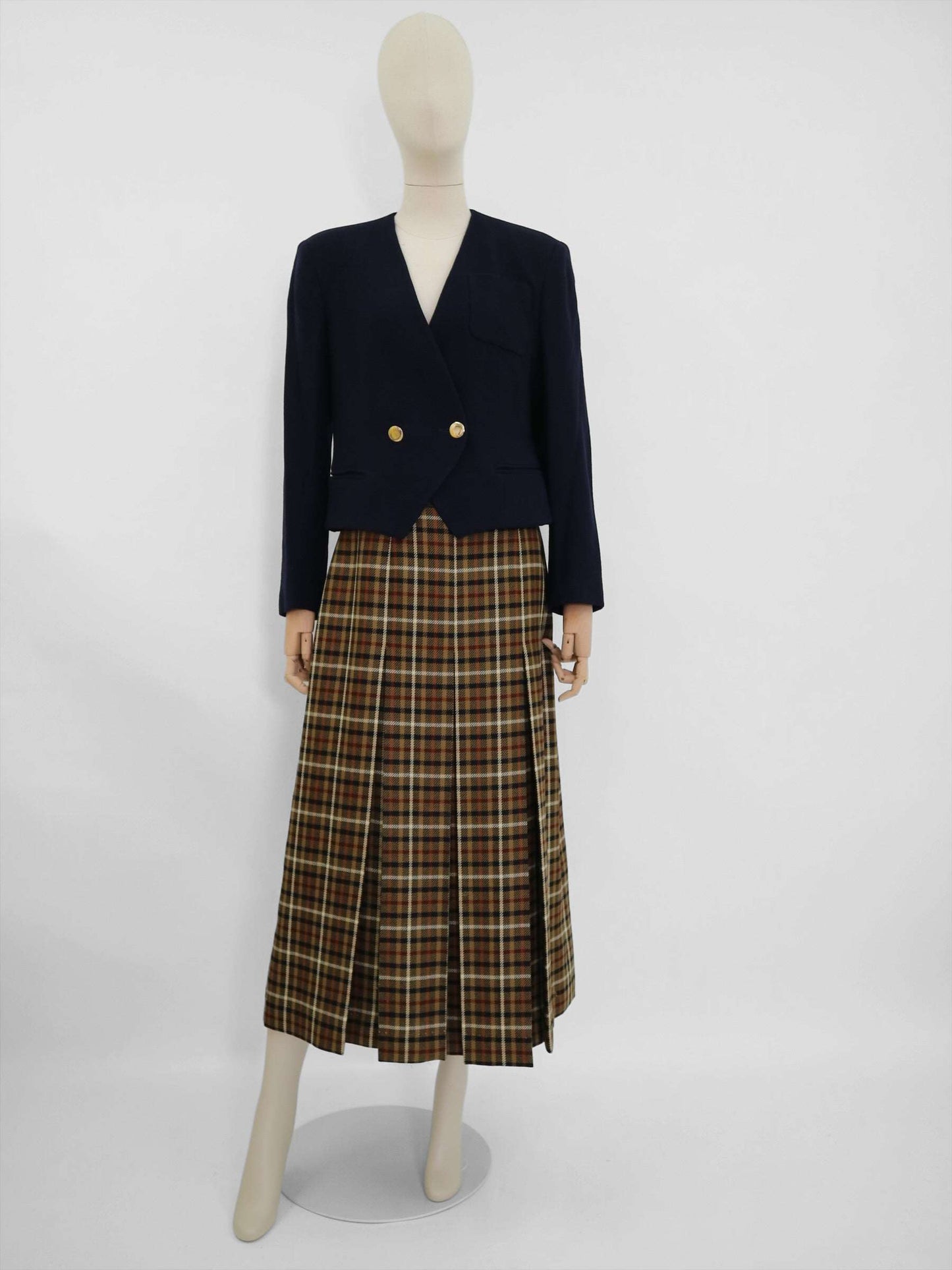 Daks Vintage Signature Wool Skirt