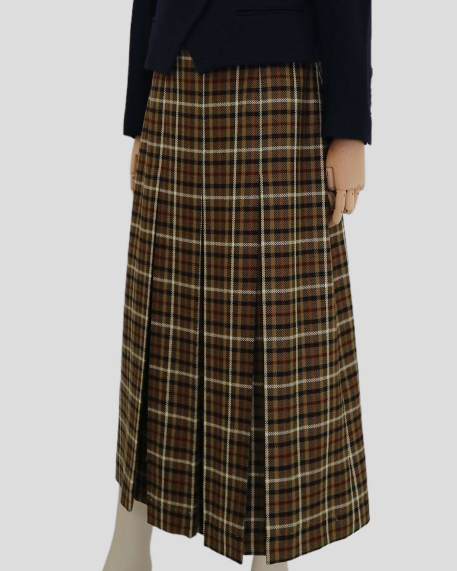 Daks Vintage Signature Wool Skirt