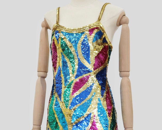 Silk & Sequins Vintage Dress by Sean Collection